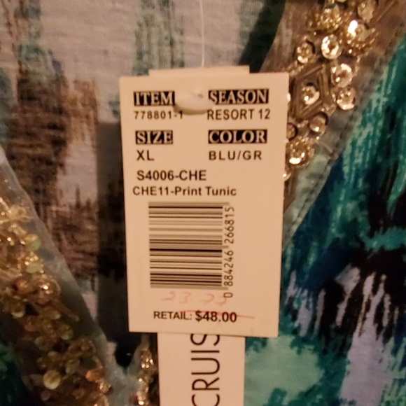 Cruise Wear & Co. Blouse With Beaded Embellishment - Picture 7 of 8